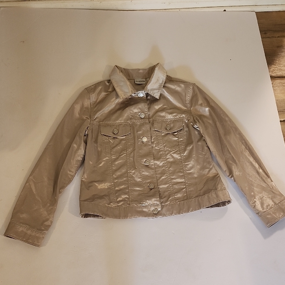 Chico's Metallic Tan Jacket
